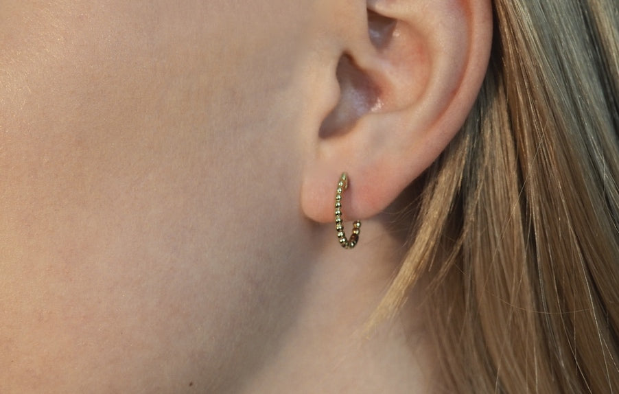 Candy Creol øredobber i gult 585 gull.