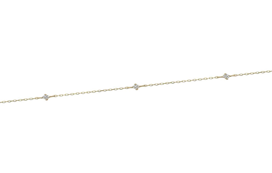 Evita gullkjede i gult 585 (14K) gull med Cubic Zirconia.
