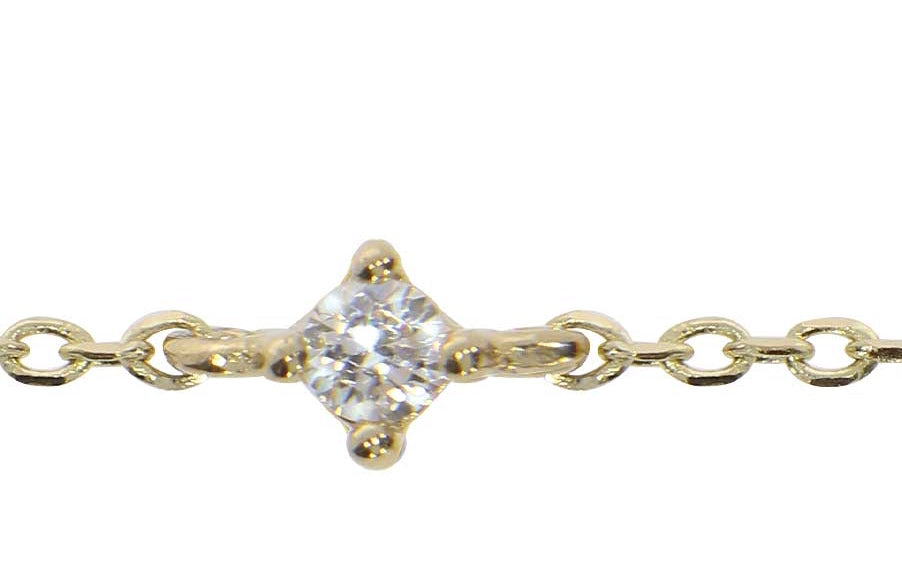 Evita gullkjede i gult 585 (14K) gull med Cubic Zirconia.