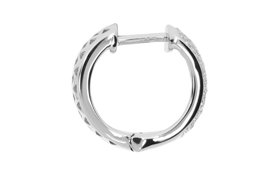 Gwen øredobber i hvitt gull med diamanter TW/SI totalt 0,40 ct.