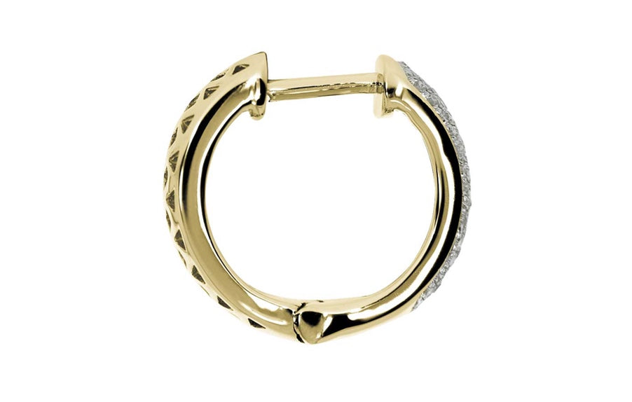 Gwen øredobber i gult gull med diamanter TW/SI totalt 0,40 ct.