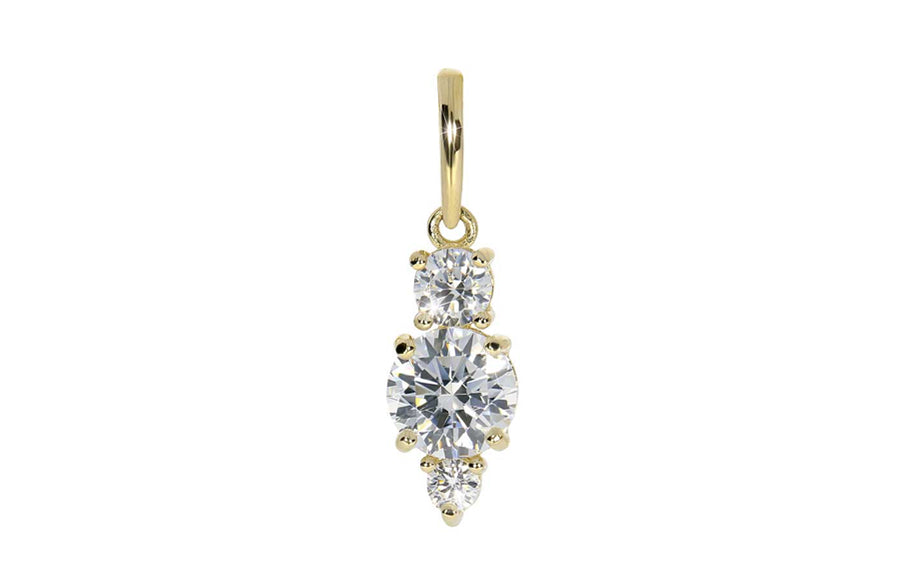 Lucy anheng i gult 585 gull med Cubic Zirconia