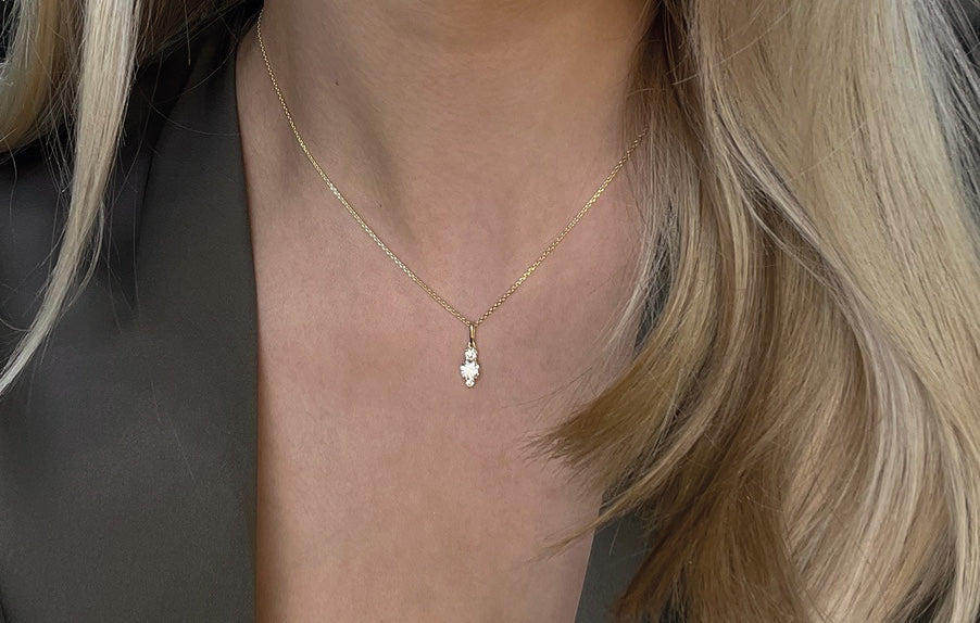 Lucy anheng i gult 585 gull med Cubic Zirconia