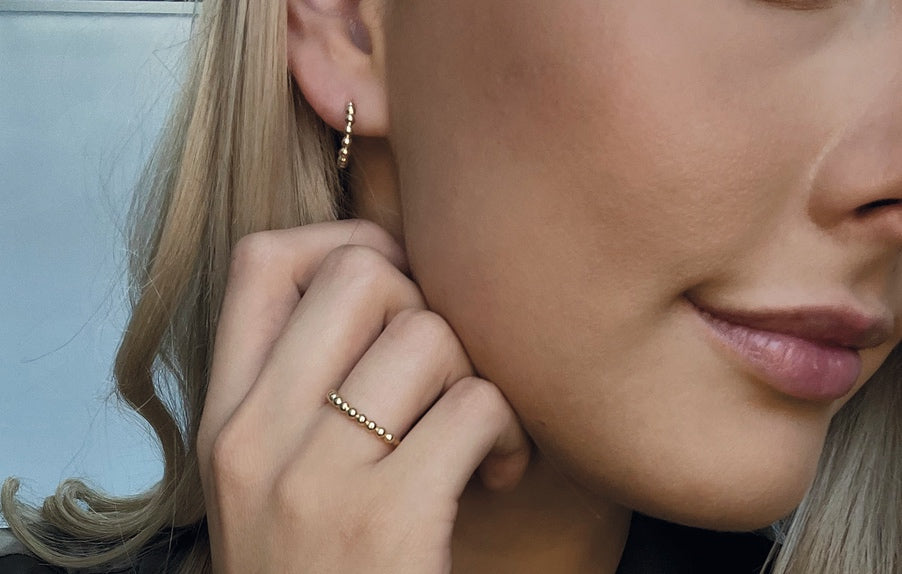 Macy ring i gult 585 gull.