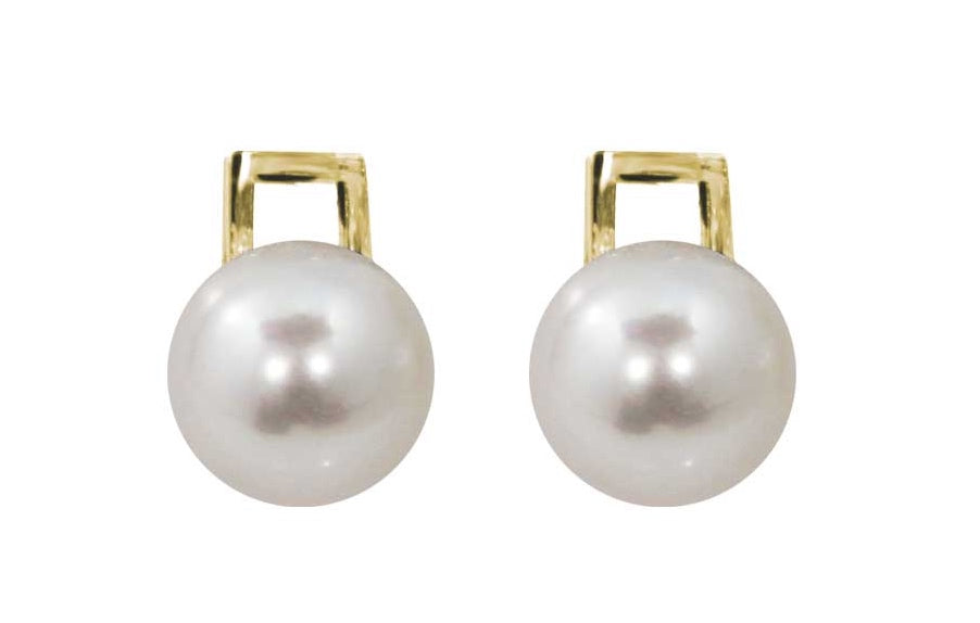 Marilyn tilbehør til øredobber i gult 585 gull med hvite kulturperler