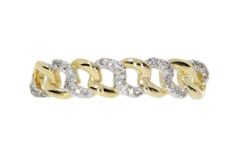 Montana diamantring i gult 585 gull TW/SI totalt 0,10.