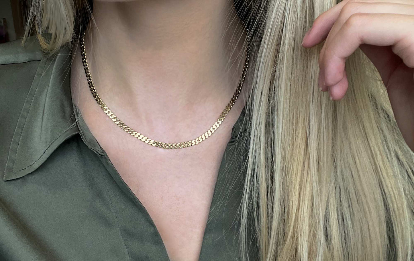 7,5 mm Panser 585 (14K) gullkjede