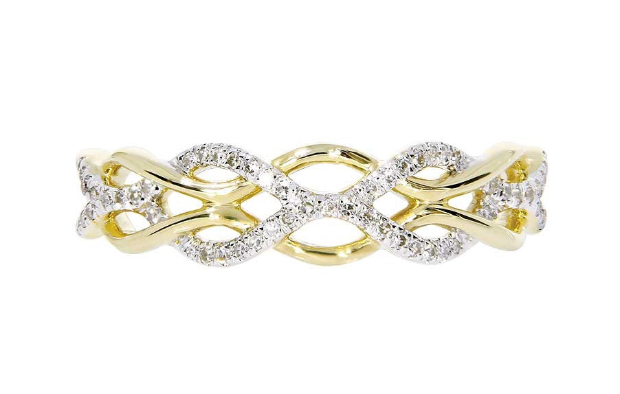 Savanna diamantring i gult 585 gull TW/SI totalt 0,15 ct.