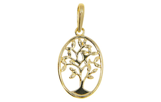 Ava - Livets Tre anheng i gult 585 gull