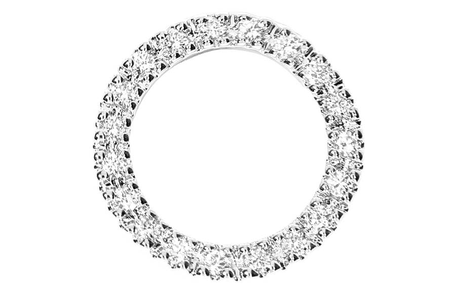 Leona anheng i hvitt 585 gull med diamanter W/SI totalt 0,14 ct.