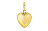Amore hjerte anheng (hul) i gult 585 gull