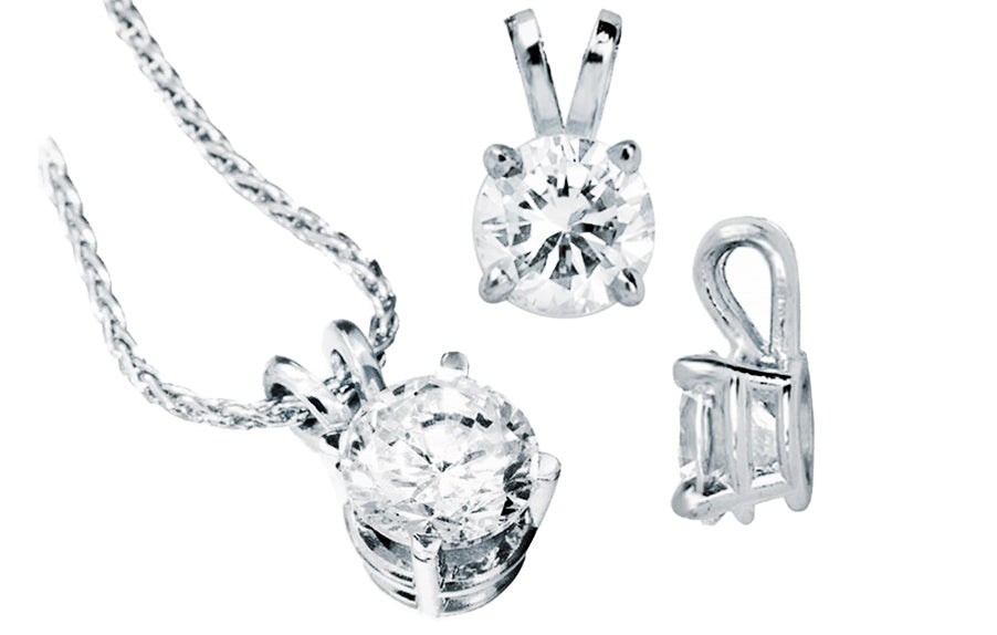 Joy anheng i hvitt 585 gull med diamant TW/SI 0,09 ct.