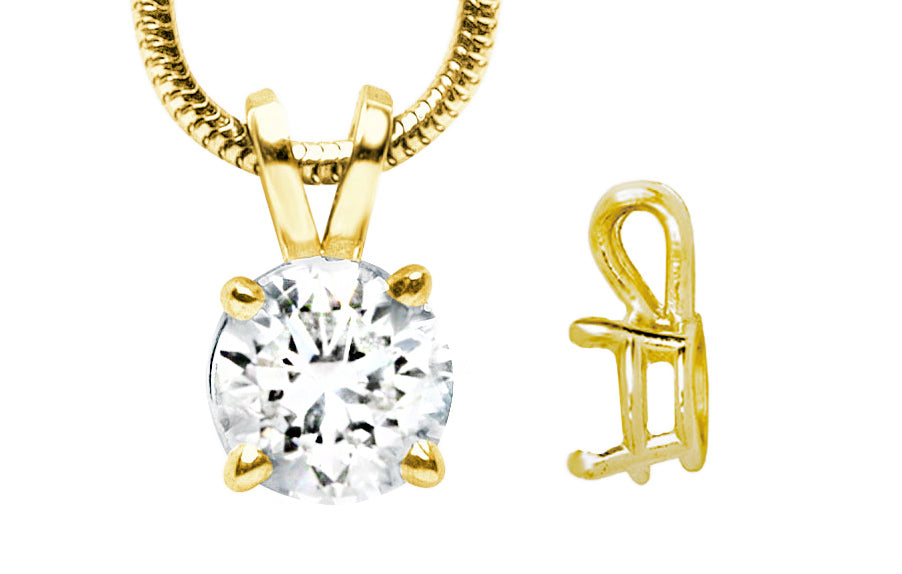 Joy anheng i gult 585 gull med diamant TW/SI 0,09 ct.