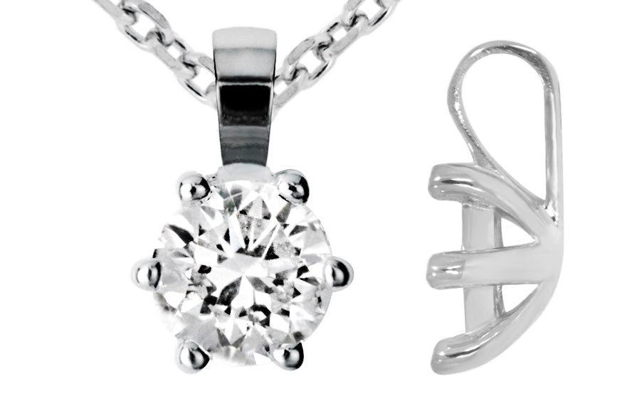 Princess anheng i hvitt 585 gull med diamant TW/SI 0,30 ct.