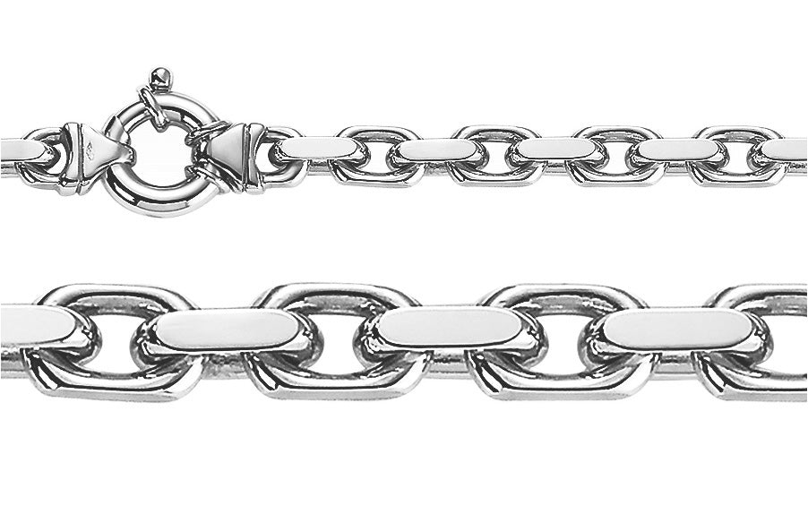 7,5 mm Anker hvitt 585 (14K) gullarmbånd