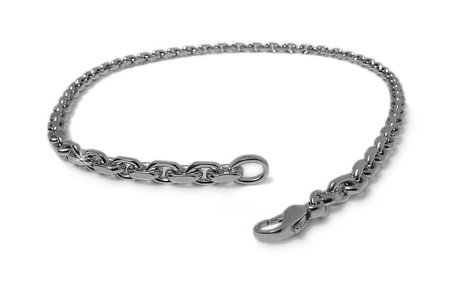 5,0 mm Anker hvitt 585 (14K) gullarmbånd