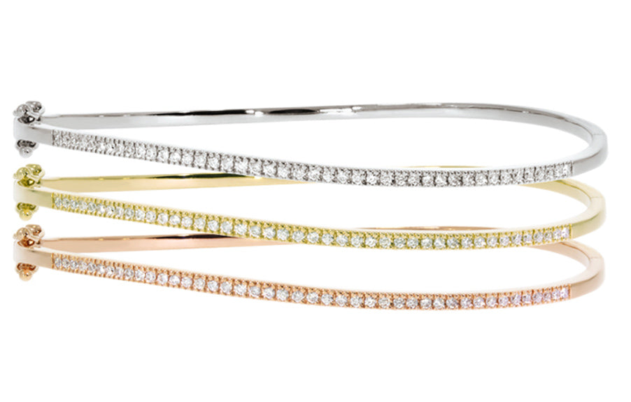 Sublime Gold armring i gult 585 (14K) gull med diamanter W/SI totalt 0,35 ct.