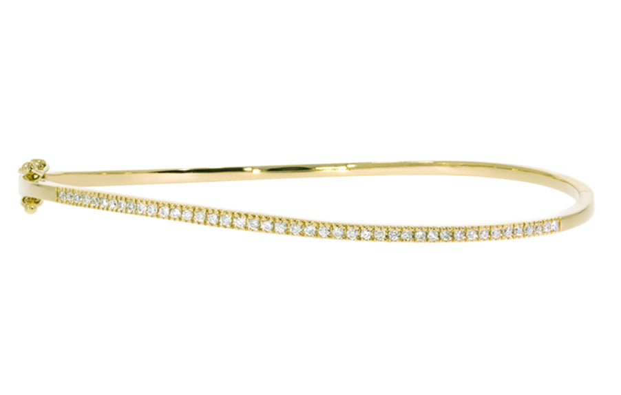 Sublime Gold armring i gult 585 (14K) gull med diamanter W/SI totalt 0,35 ct.