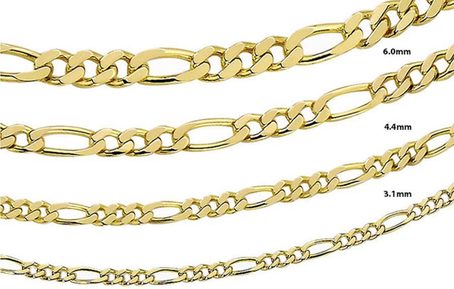 6,0 mm Figaro 585 (14K) gullarmbånd
