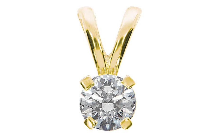 Enjoy anheng i gult 585 gull med diamant TW/SI 0,10 ct.