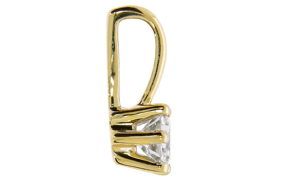 Grace anheng i gult 585 gull med diamant 0,10 ct.