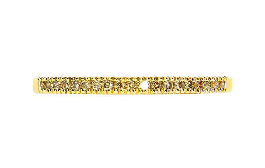 Sublime Brown diamantring i hvitt 585 gull med brune diamanter totalt 0,14 ct.