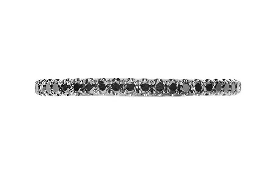 Fortuna Black diamantring i hvitt 585 gull med sorte diamanter 0,21 ct.