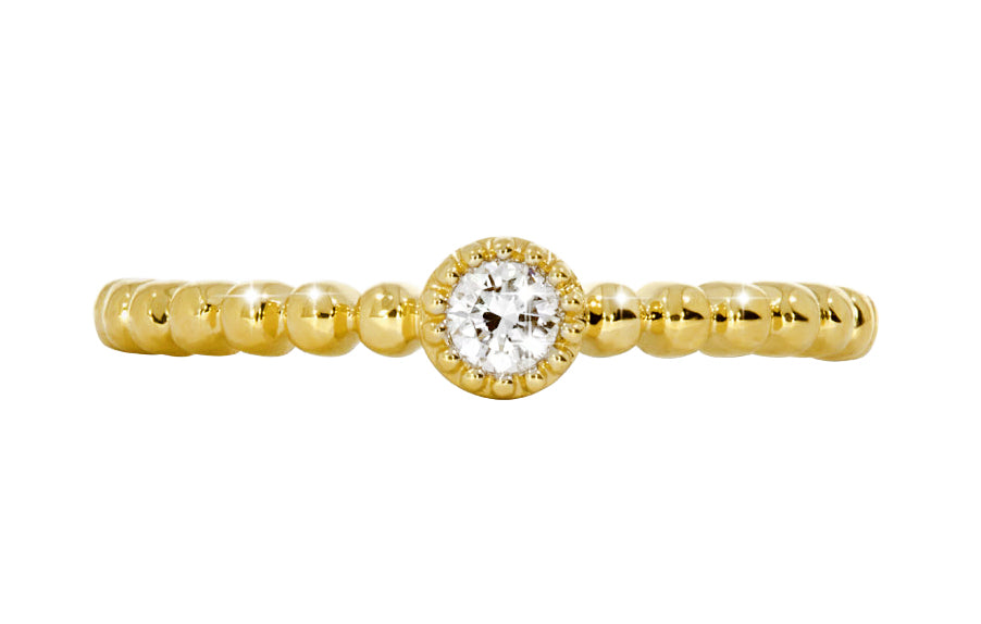 Camille diamantring i gult 585 gull TW/SI 0,10 ct.