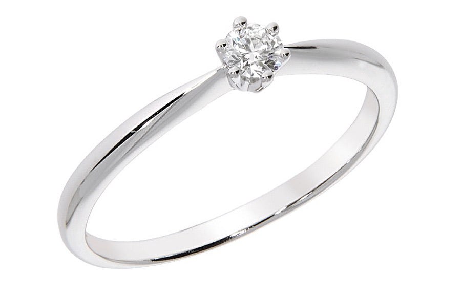 Grace forlovelsesringer i hvitt 585 gull TW/SI 0,10 ct.