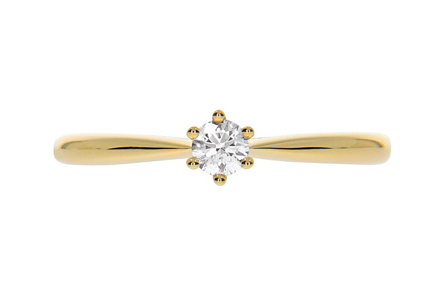Grace forlovelsesringer i gult 585 gull TW/SI 0,20 ct.