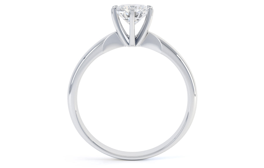 Princess forlovelsesringer i hvitt 585 gull TW/SI 0,35 ct.