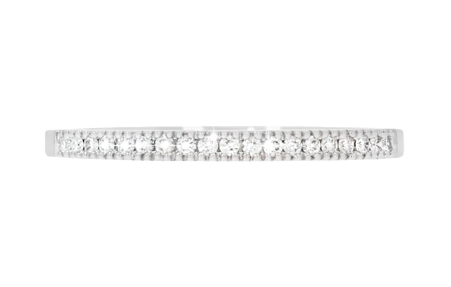 Sublime diamantring i hvitt 585 gull TW/SI totalt 0,13 ct.