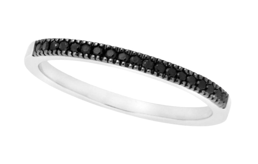 Sublime Black diamantring i hvitt 585 gull med sorte diamanter totalt 0,14 ct.