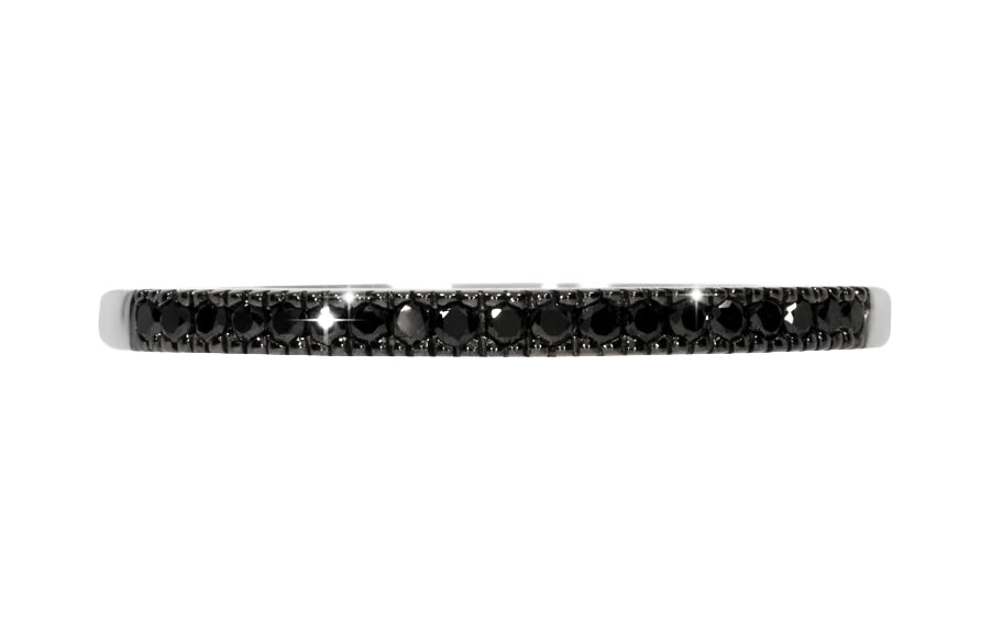 Sublime Black diamantring i hvitt 585 gull med sorte diamanter totalt 0,14 ct.