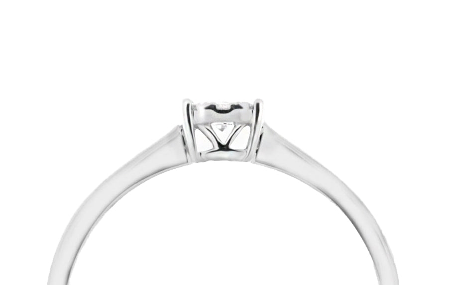 Victoria diamantring i hvitt 585 gull TW/SI totalt 0,20 ct.