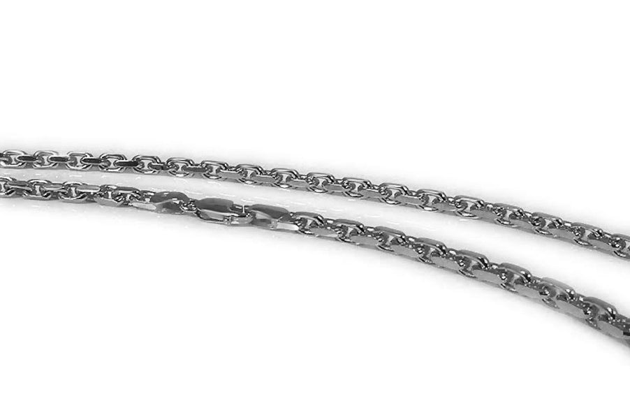 3,0 mm Anker hvitt 585 (14K) gullkjede