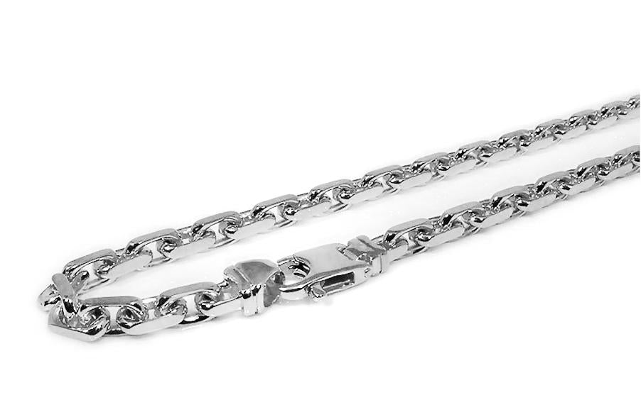 5,0 mm Anker hvitt 585 (14K) gullkjede