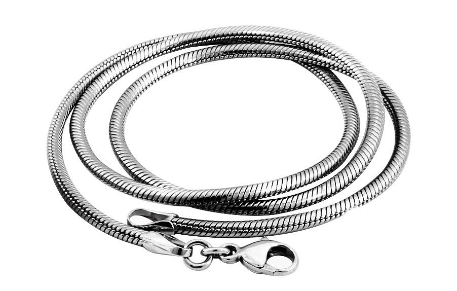 2,0 mm Slange hvitt 585 (14K) gullkjede