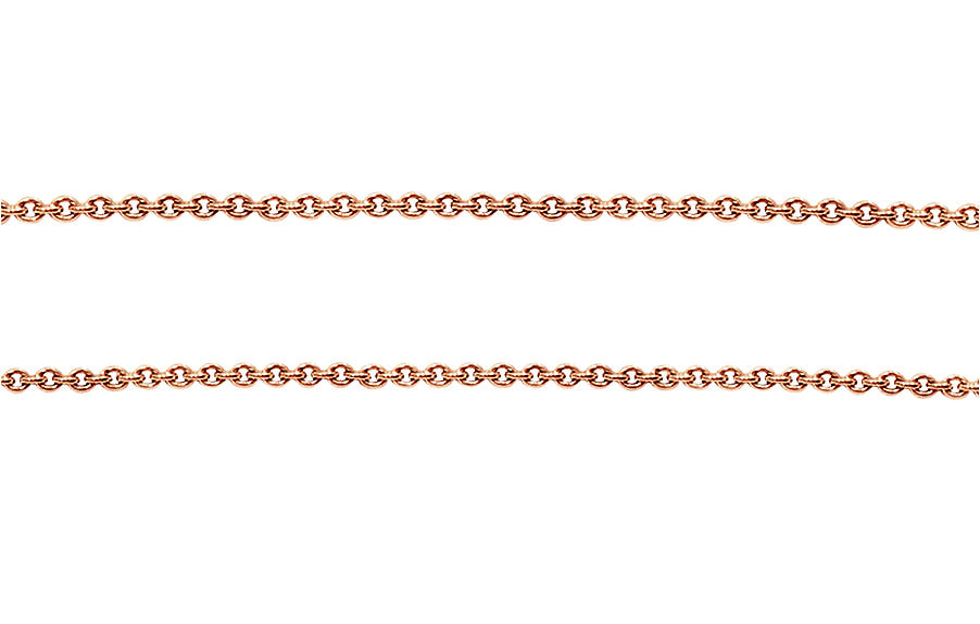 1,5 mm Ertekjede rosé 585 (14K) gullkjede