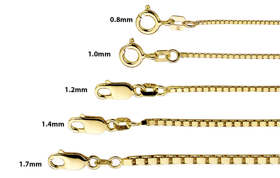 1,7 mm Venezia 585 (14K) gullkjede