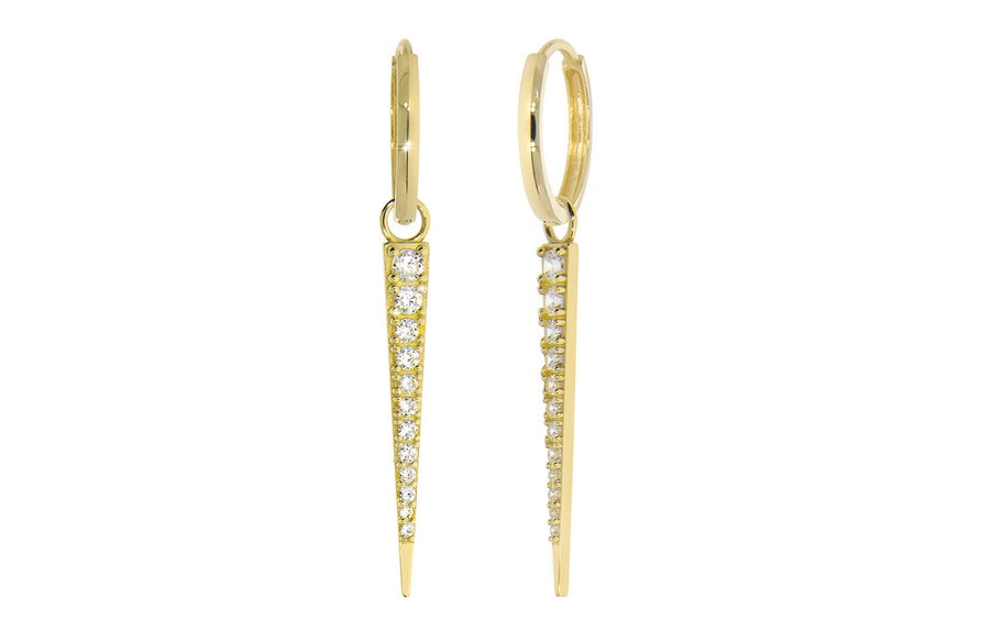Spirit øredobber i gult 585 gull med Cubic Zirconia.