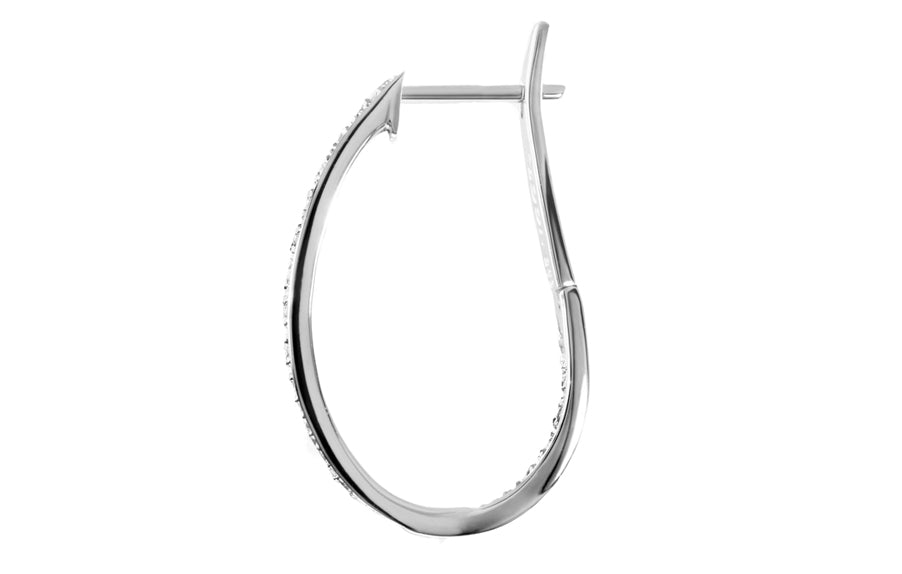 Wenche øredobber i hvitt 585 gull med diamanter W/SI totalt 0,23 ct.