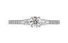 Astoria diamantring i hvitt 585 gull TW/SI totalt 0,42 ct.