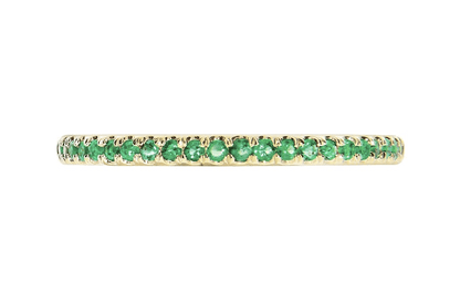 Fortuna Green ring i gult 585 gull med smaragder.