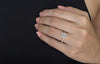 Harmony diamantring i hvitt 585 gull W/SI totalt 0,18 ct. med smaragdslipt hvit topas 0,70 ct