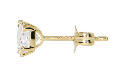 Luna øredobber i gult 585 med Cubic Zirkonia.