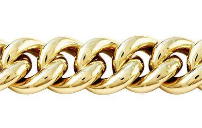 12,5 mm Panser Rund (hul tråd) 585 (14K) gullarmbånd