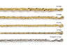 3,3 mm Singapore hvitt 585 (14K) gullarmbånd