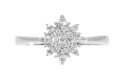 Stardust diamantring i hvitt 585 gull TW/SI totalt 0,30 ct.