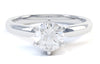 Princess forlovelsesringer i hvitt 585 gull TW/SI 0,50 ct.